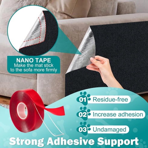23.6x15.8 Scratching,Trimmable ENONCI Couch Wall Corner Protection for Indoor Cats,Anti Scratch Furniture Protector
