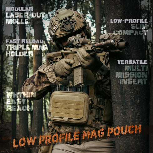 WYNEX Molle Admin Pouch of Kangaroo Style, Tactical Utility Tool Pouch with Mag/Zipper Strip Insert Modular EDC Medical