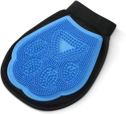 Wags & Wiggles Dual Sided Dog Grooming Glove, 2-in-1 Tool for Brushing, Massaging, and Scrubbing Fur Remover