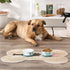 Bone Dry Ceramic Marble Non-Slip Pet Bowls Set for Dogs & Cats, Microwave & Dishwasher Safe, Small Set, Teal, 2 Count