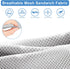 MOSNAI Golf Cart Rear Seat Covers for EZGO, Club Car, Yamaha, Breathable Polyester Mesh and Leather