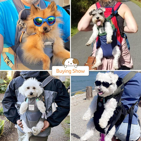 Dog Carrier Backpack, Pet Front Carrier for Small Medium Dogs, Hands-Free Cat Backpack, Airline Approved