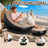 Pump)1PK Inflatable Chair for Adults,Portable Inflatables Chairs with Ottoman,Flocked Surface inflatables