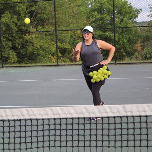 Handy Hopper, Stores Balls Easily, Fits Around Any Waist, 36 Tennis Ball Capacity