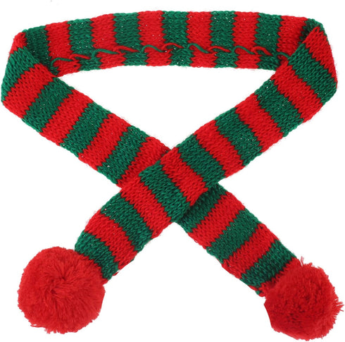 Cat Christmas Costume, Knit Pet Hat and Holiday Scarf, Winter Cat Outfits
