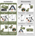 AuraroTrail 374 lb AuroraTrail High Back Folding Camping Chair with Pillow Lightweight Portable Outdoor Chair with Cup