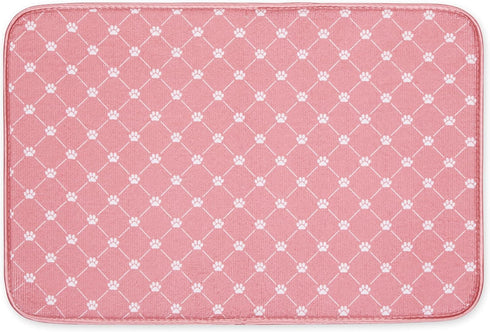 Bone Dry Ultra Absorbent Pet Mat, Machine Washable, 12x18, Rose Trellis Print