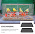 Alipis Bird Toilet Pan: Black Replacement Tray for Bird Cage, Dog Crate, Bunny Cage, 2Pcs Pet Poop Holder