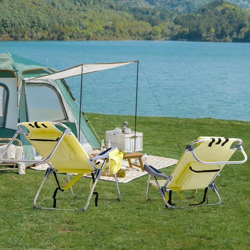 myoihomora Backpack Outdoor Beach Lawn Chairs,High Oxford Cloth Foldable Camping Chair,Portable Lightweight Beach