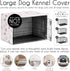 48in. Sweet Jojo Designs Large Dog Crate Cover (Bones and Paw Prints) for Girls Pet Cage, Kennel Covers (Modern