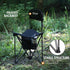 PORTAL Extra Large Quick Folding Tripod Stool with Backrest for Fishing Camping