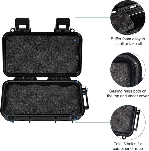 Waterproof Shockproof Box, Plastic Protective Hard Case, Outdoor Survival Box Hard Drive Case, Airtight Storage