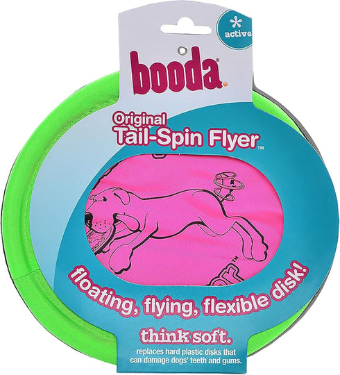 Booda Tail-Spin Flyer, 10" Diameter Floppy Dog Frisbee, Pack of 2