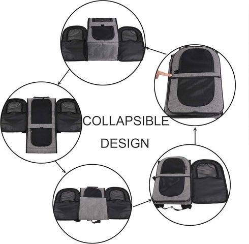 Apollo Walker Pet Carrier Backpack for Large/Small Cats and Dogs, Safety Features and Cushion Back Support for Travel