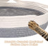 Cotton Rope Woven Cat Bed Basket, Small Dogs Sofa Bed with Double Sided Mat, 14"x14"x4", Washable Round Bed