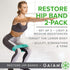 Gaiam Restore Booty Bands Resistance Loops, Set of 2 Elastic Glute Bands for Women & Men, Exercise Guide Included