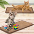 4 Pcs Sisal Cat Scratcher Mat, 15.7x7.8 In Scratch Pad with Adhesive Loop Tape for Protecting Wall Couch Window