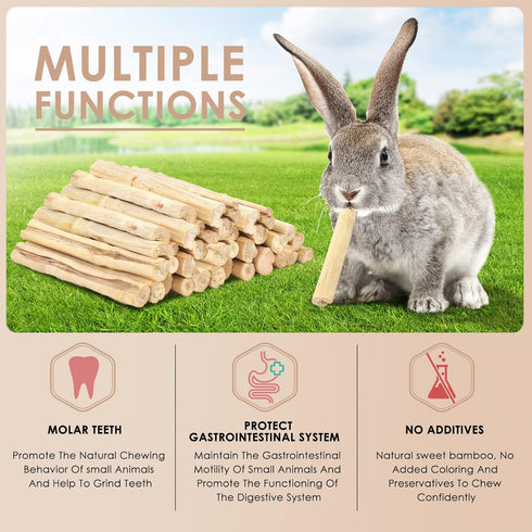 1000g/2.2Ib, Chinchilla Bissap Sweet Bamboo Chew Sticks for Rabbits Bunny Chew Sticks for Rabbits Hamster Guinea Pigs