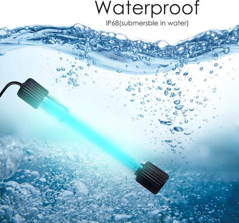 TAISHAN 9W LED Aquarium Clean Light, Algae Bloom Cleaner for Fish Tank, Submersible with Timer, Waterproof Clean Lamp