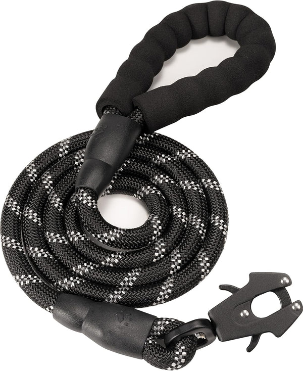 Heavy Duty Dog Leash 2/4/5/6FT, Reflective Nylon with Aluminum Quick Release Clip for Small Medium Large Dogs