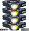 LED Rechargeable Headlamp, 4 Pack Flashlight with Motion Sensor for Outdoor Camping, Biking, Running
