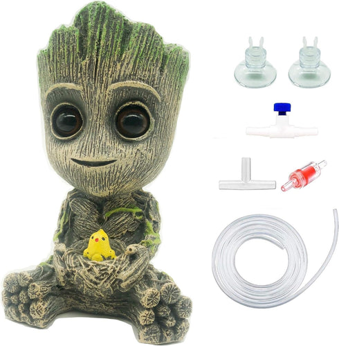 Aquarium Groot Air Bubbler Decorations, Fish Tank Air Stone Set