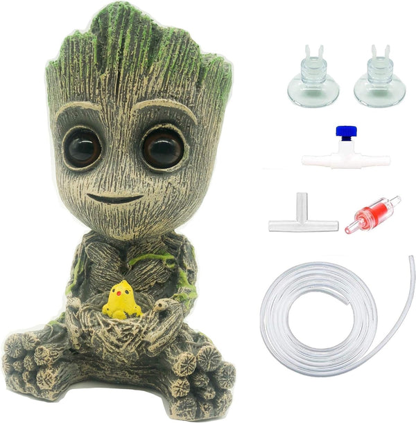 Aquarium Groot Air Bubbler Decorations, Fish Tank Air Stone Set
