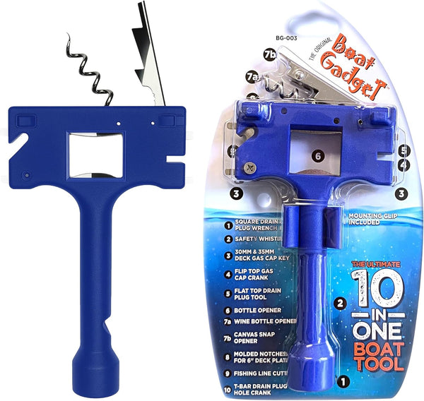 Boat Gadget 10-in-1 Boat Tool - Must-Have Boat Accessory with Gas Cap