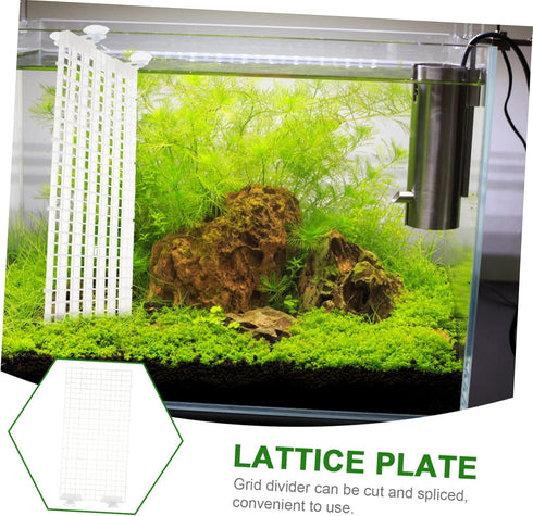 1 Set Aquarium Supplies Aquarium Filter Panel Aquarium Lid Fish Tank Bottom Divider Grid Isolate Board