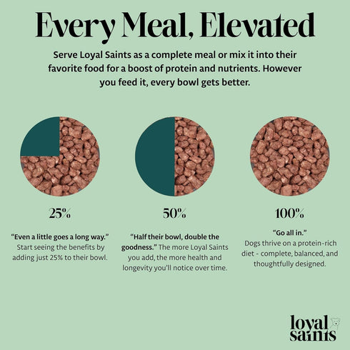 5 Oz Freeze Dried Raw Dog Food - Premium Beef Flavor with High Protein and Grain Free Dog Food for Small or Large