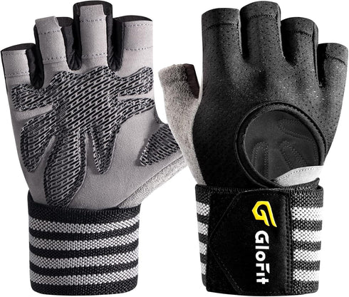 Workout Gloves with Wrist Wrap Support for Men & Women, Weight Lifting