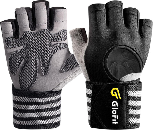 Workout Gloves with Wrist Wrap Support for Men & Women, Weight Lifting