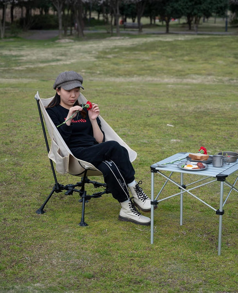 iClimb Compact Camping Chair with Anti-Sinking Feet - Ultimate Comfort