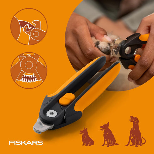 Trimmers 5.75, Fiskars Pet Large Nail Clippers, Cat and Dog Nail for Grooming, Pet Supplies with Semi-Circular Blade