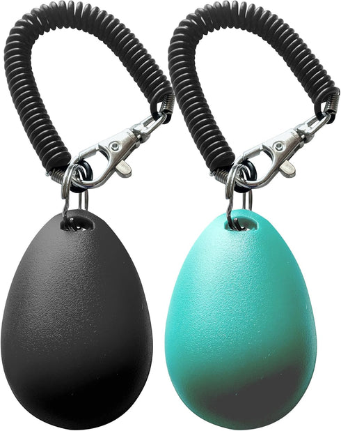 Pet Training Clicker with Wrist Strap, Dog Training Clickers (New Black + Blue)