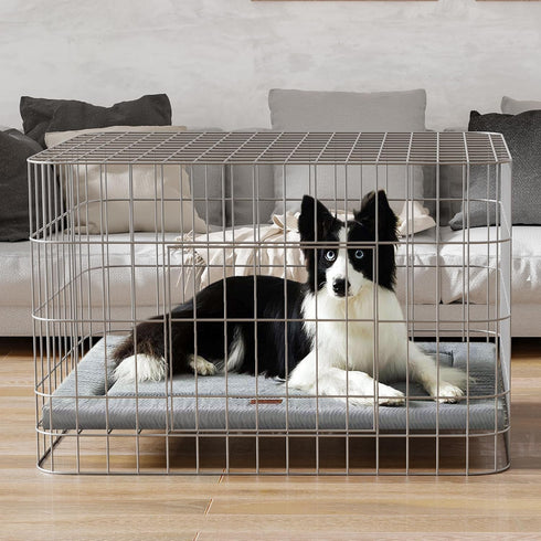 Dog Beds for Small, Medium, Large Dogs, Soft Warm Plush Crate Pad Mat, Anti-Slip Washable Thin Kennel Pad