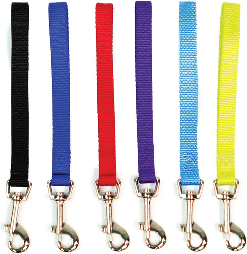 Blue-9 Dog Training Leash, 9 Inch Tab Lead for Obedience, Recall, and Agility Training, Made in The USA, Black