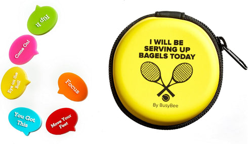 Tennis Vibration Dampener in Funny Zipper Gift Pack, Best Shock Absorber for Racket and Strings (Pack of 6)