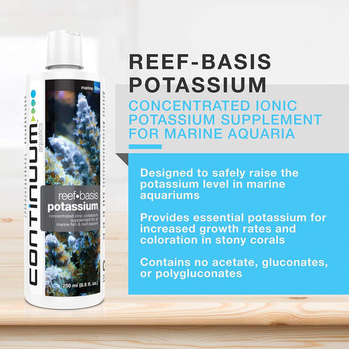 Continuum Aquatics ACO30521 Reef Basis Potassium Liquid for Aquarium, 16.9-Ounce