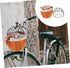 Sturdy Wicker Bike Basket Front Attached Resistant Hand-Woven Rattan Capacity Shopping and Pet Carrier Basket for Dogs