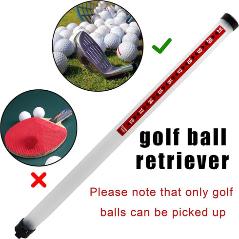 Golf Ball Retriever, Professional Picker Shag Tube for Golf Balls, 35.4 Inch Plastic Release Collector Tool