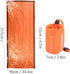 Orange Multi-Purpose Insulated Sleeping Bag, Waterproof for Camping and Hiking