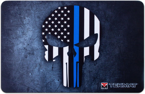 TekMat Thin Blue Line Punisher Gun Cleaning Mat, Black