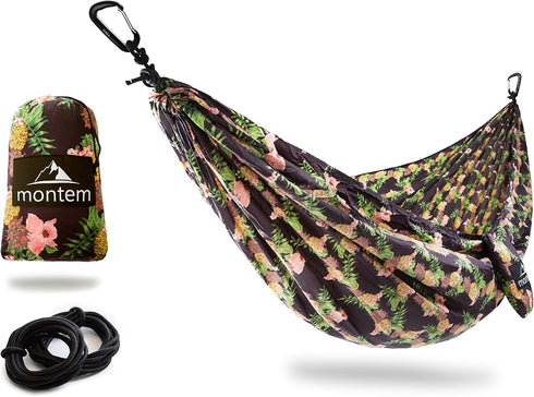 Montem Fly-Napple & Chill Camping Hammock, Lightweight Ripstop Nylon, Best for Backpacking & Travel