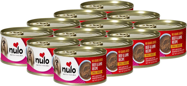 Nulo Grain-Free Small Breed Wet Canned Puppy & Dog Food, Beef and