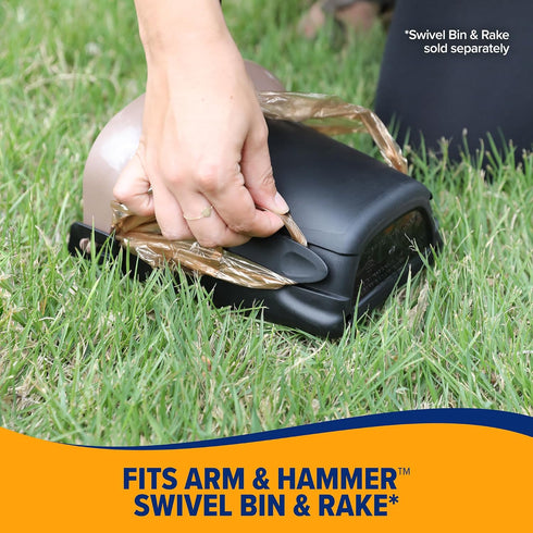 Hammer 20 Count (Packaging Arm & Heavy Duty Pet Waste Bags for Swivel Bin & Rake Dog Pooper Scooper, Refill Bags May