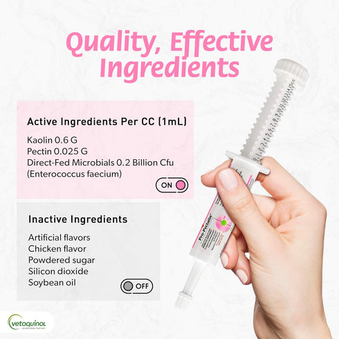 ProPectalin Vetoquinol Pro-Pectalin Oral Paste for Dogs & Cats Chicken Flavor Helps Reduce Occasional Loose Stool