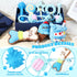 11 Pcs Dog Birthday Toy Set - Puppy Birthday Cake, Squeaky Toys, Plush Toy, Rope Toys, Gift Box (Blue)