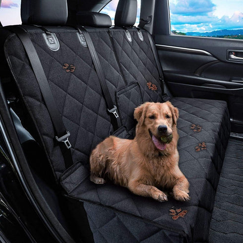 petalage Bench Dog Car Seat Cover for Back Seat Waterproof Seat Covers Durable Scratch Proof Nonslip, Protector for Pet