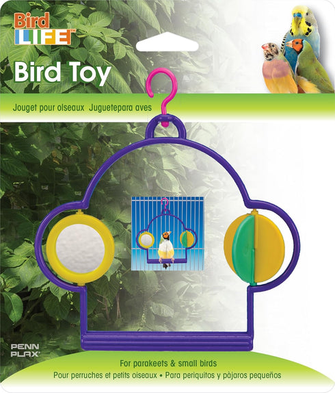 Finches, PENN-PLAX Bird Swing with Mirror and Spinner Toy Attaches to Wire Birdcages Great for Parakeets, and Other